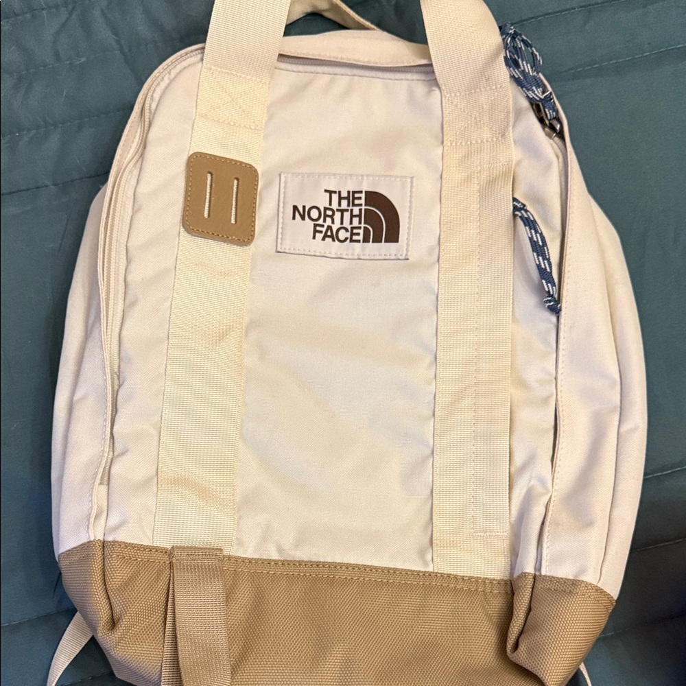 The North Face Beige and Tan Backpack
